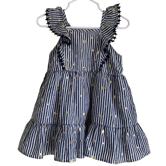 Cat&Jack Baby Girl Summer Dresses Bundle Star Print Dress Eyelet Midi Dress 18mo - Picture 2 of 16